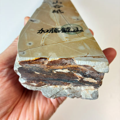 860g 硬さ3 巣板 中山合砥  正本山 京都 天然砥石
