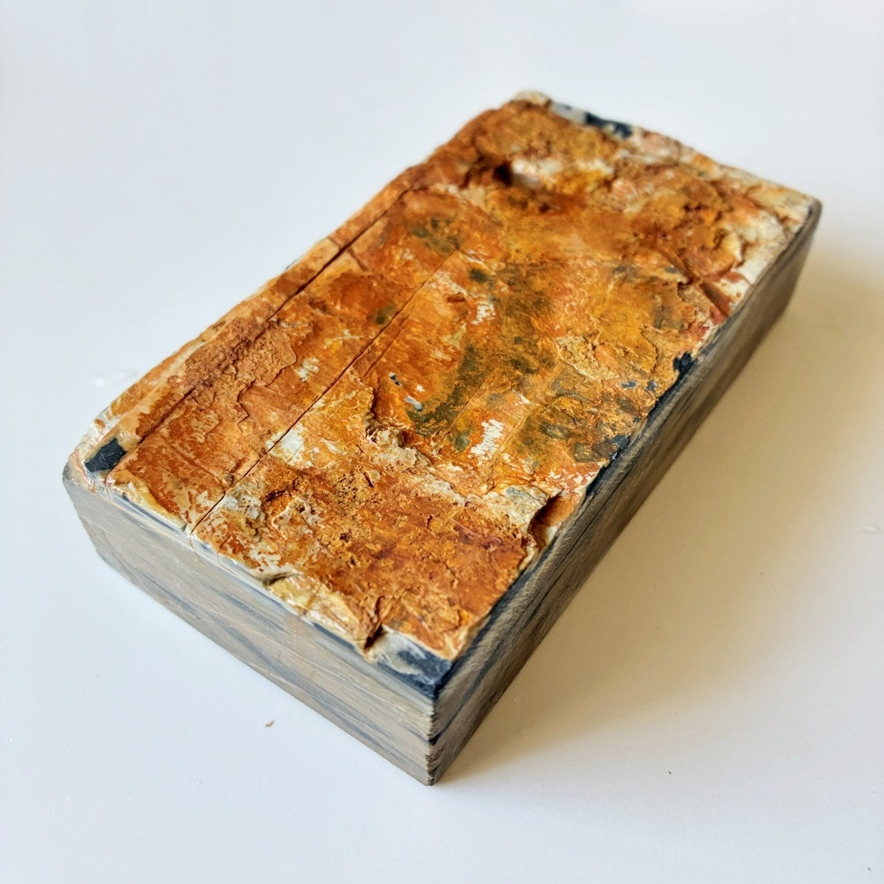 クリーム色カラス 465g 硬さ5 巣板 カラス 中山合砥  正本山 京都 天然砥石