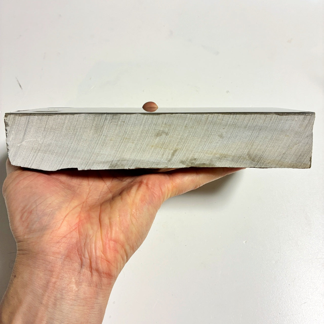 当店では珍しい白っぽさ 1550g 硬さ3.5 浅黄 八木ノ島合砥  正本山 京都 天然砥石