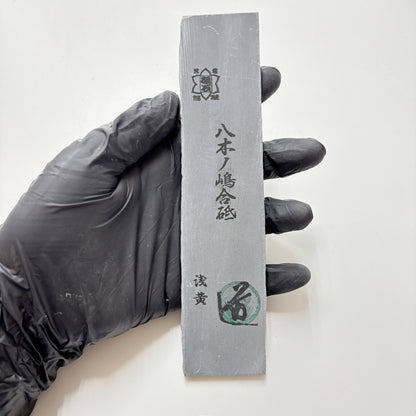130g 硬さ3.5 浅黄 八木ノ島合砥  正本山 京都 天然砥石