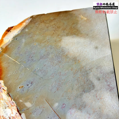 ビッグサイズ! 敬印　蓮華とカラス 3750g 硬さ2.5～3 内曇 大平山合砥  正本山 京都 天然砥石