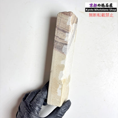 1980年代モノ 紫は昔の証拠 430g 硬さ軟め  備水砥 熊本 天然砥石