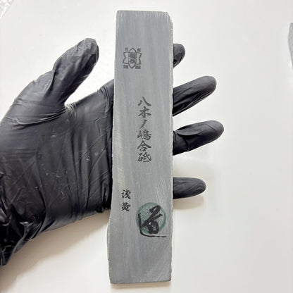 165g 硬さ3.5 浅黄 八木ノ島合砥  正本山 京都 天然砥石