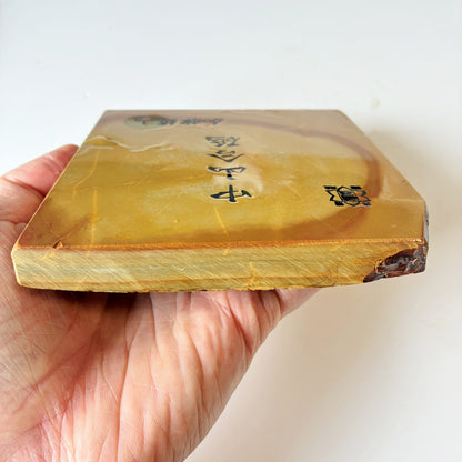 環模様 565g 硬さ4 巣板 中山合砥  正本山 京都 天然砥石